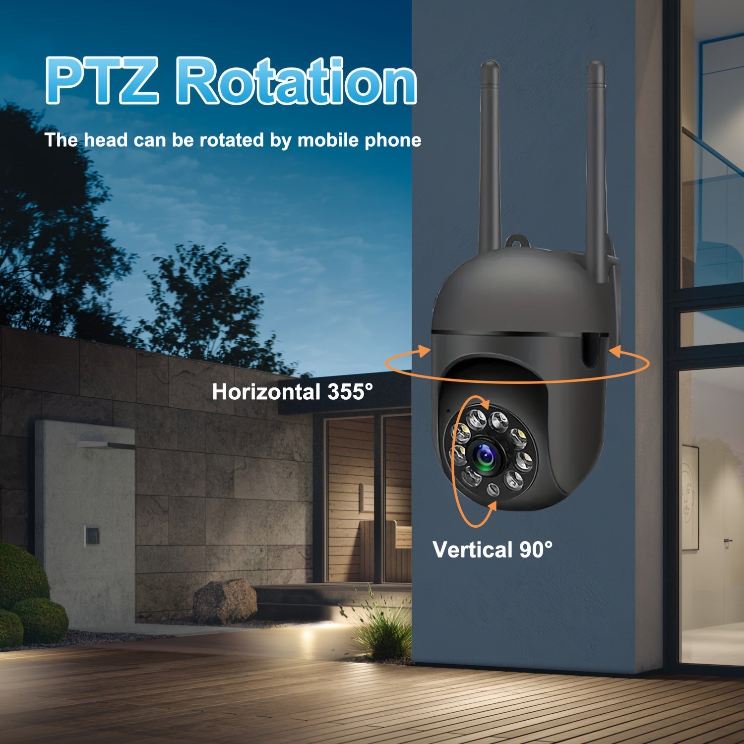 360  Wireless Camera Outdoor -WiFi Night Vision Cam HD 1080P 
Home Security System
