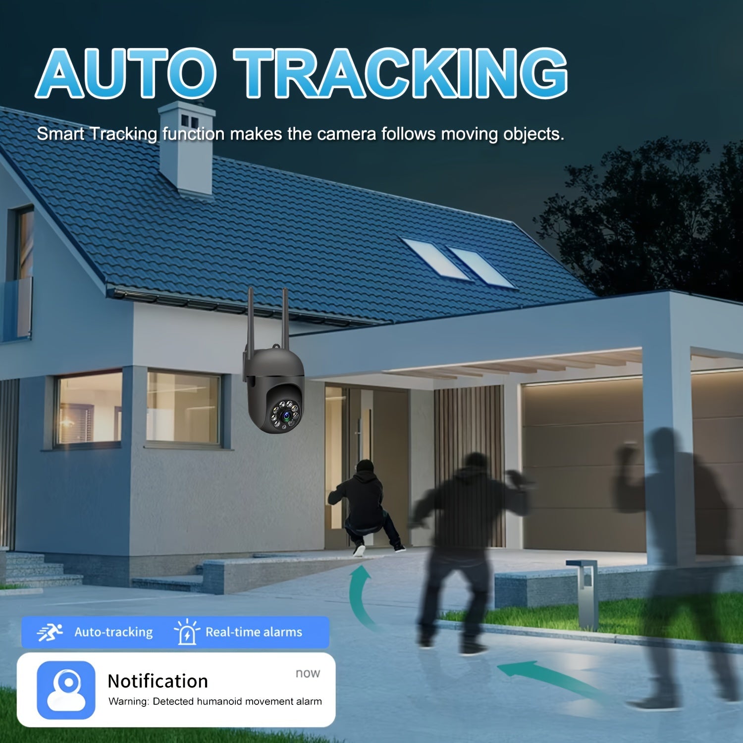 360  Wireless Camera Outdoor -WiFi Night Vision Cam HD 1080P 
Home Security System